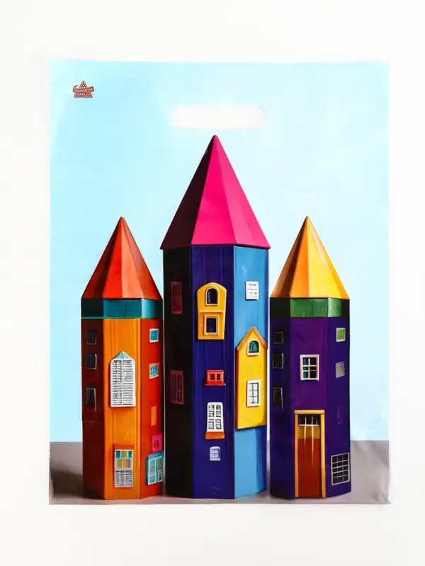 Пакет подарочный &laquo;Яркие карандаши&raquo;, полиэтиленовый с вырубной ручкой, 31&times;40 см, 60 мкм