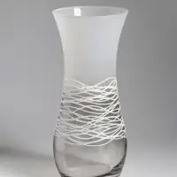 Ваза &laquo;Полли&raquo;, дымка, волна, h=26 см, стекло