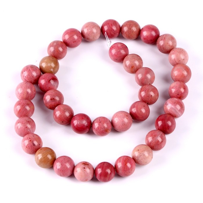 Бусины из натурального камня «Родонит» набор 36 шт., размер 1 шт. — 10 мм Бусины из натурального камня «Родонит» набор 36 шт., размер 1 шт. — 10 мм