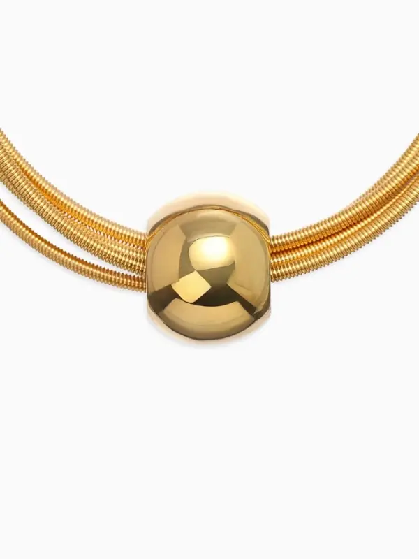 Набор 2 предмета: колье, браслет &laquo;Бусина на нитях&raquo;, цвет золото