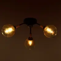 Люстра потолочная BayerLux &laquo;Гундер&raquo;, 3хЕ27, 40 Вт, черный, 57&times;57&times;25 см