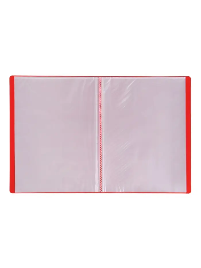 Папка с 30 вкладышами А4, 500 мкм, Calligrata, текстура &laquo;песок&raquo;, красная