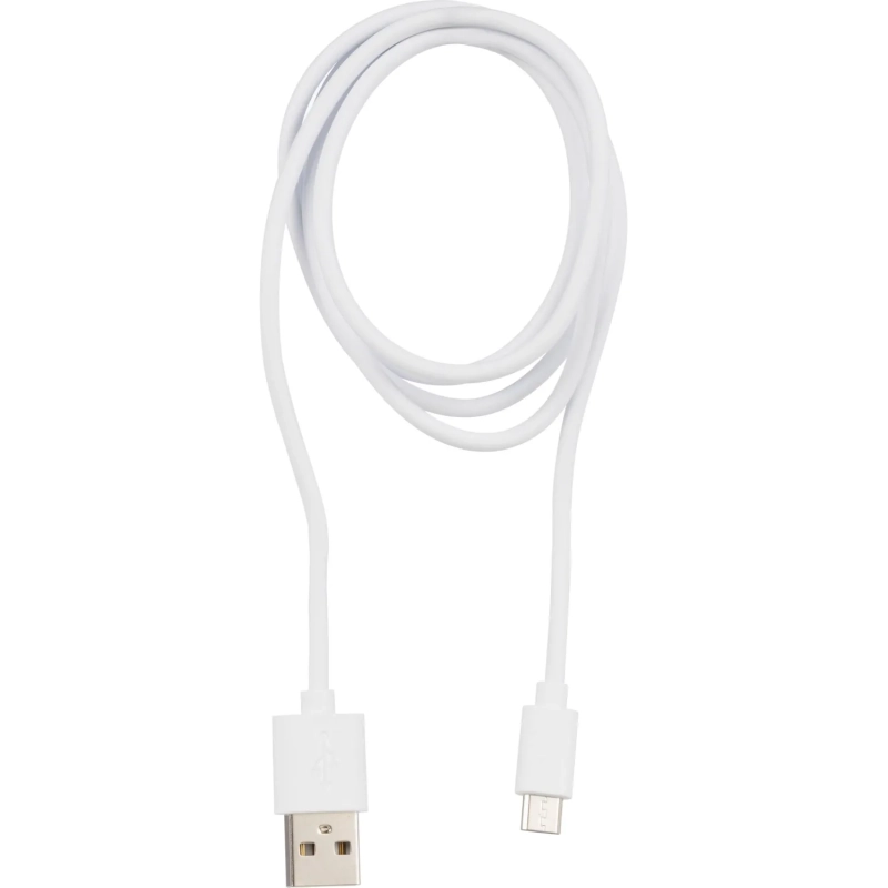 Кабель BigTech 2,4A, 1м, USB - Micro-USB, TPE, белый BT-JCBL-004/U152