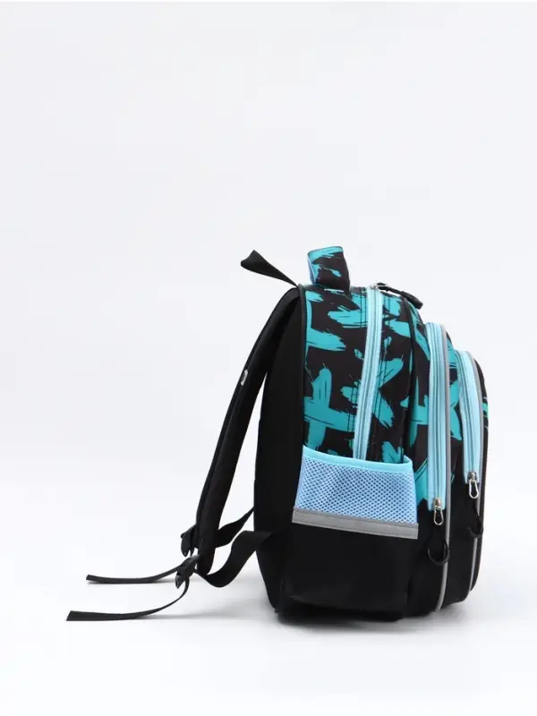 Ранец с эргономичной спинкой 3 отделения, средний "Хулиган"