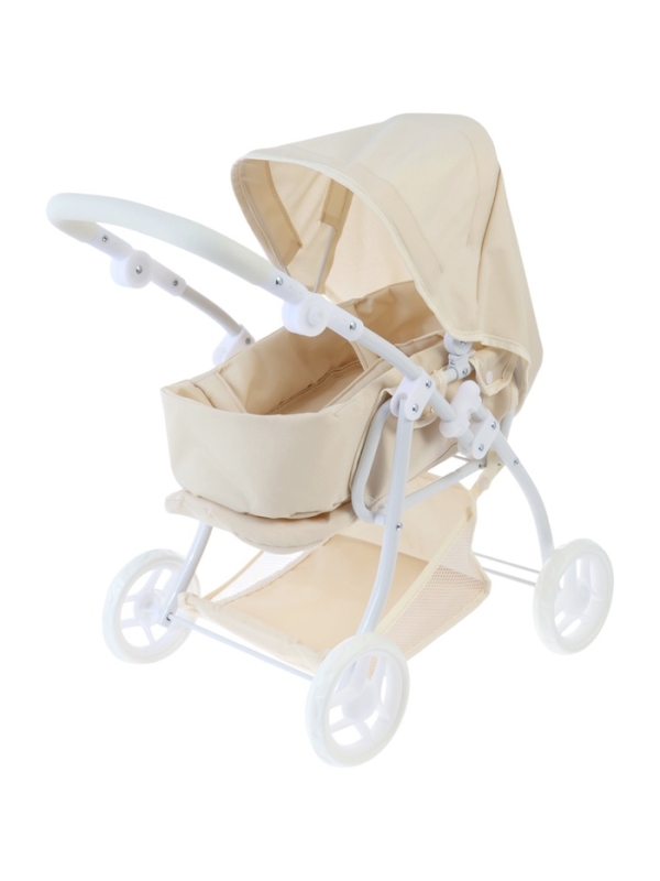 Коляска для кукол универсальная, с переноской, с корзиной, металлический каркас Коляска для кукол универсальная, с переноской, с корзиной, металлический каркас