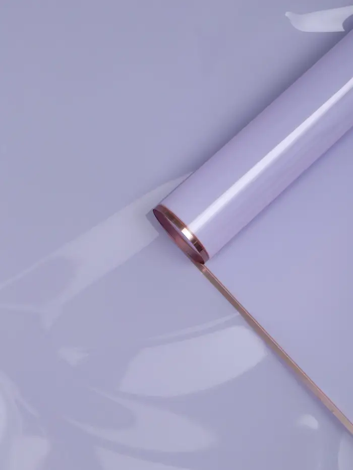 Пленка для цветов, "Кайма с тиснением", св. сиреневая, 57х57&plusmn;2 см