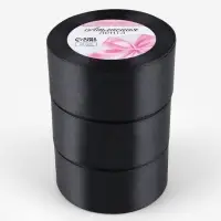 Набор лент атласных (3шт) 40мм*25&plusmn;1ярд(23м&plusmn;1м) №39 чёрный ВБ АУ