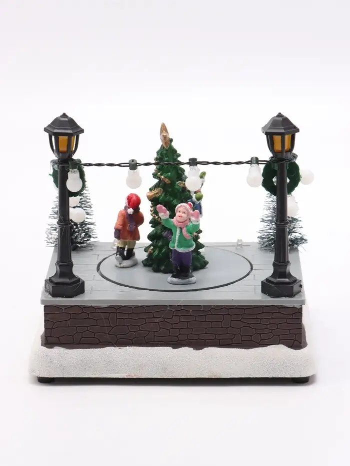 Фигура светодиодная &laquo;Площадь новогодняя&raquo; 14&times;12&times;14 см, муз, USB, AAx3 (не в комплекте), МУЛЬТИ