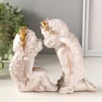 Фигура полистоун "Ангелочки целуются" 16х17х10 см