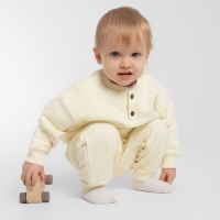 Толстовка детская MINAKU: Basic Line BABY, цвет молочный, рост 86-92