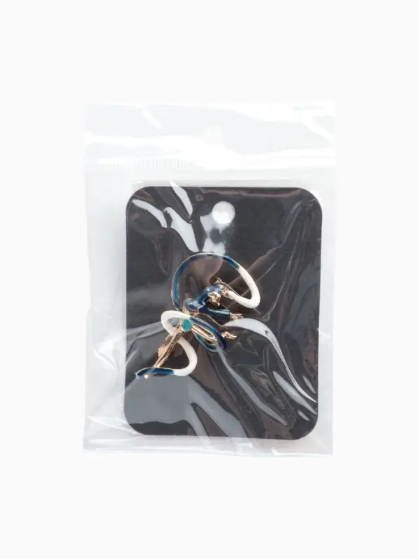 Брошь &laquo;Гимнастка&raquo;, с лентой, синяя в золоте