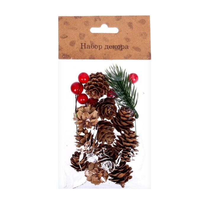 Набор новогоднего декора «Шишки и ягодки» Набор новогоднего декора «Шишки и ягодки»