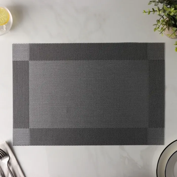 Салфетка сервировочная на стол Доляна &laquo;Шахматы&raquo;, 45&times;30 см, серебристая