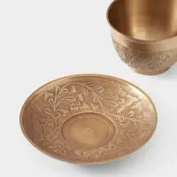 Чайная пара &laquo;Антик&raquo;, 12&times;11.5&times;6 см, латунь