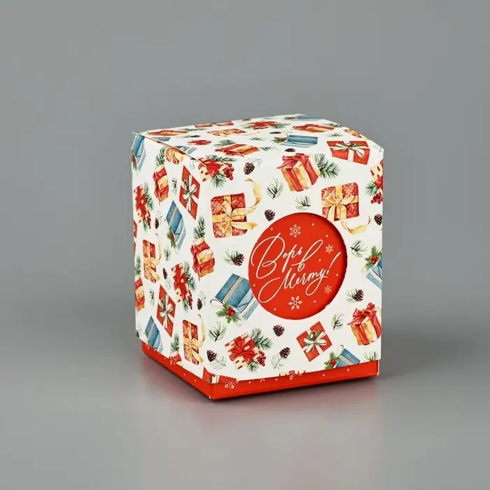Бонбоньерка новогодняя «Новогодние подарки», 6 х 7 х 6 см Бонбоньерка новогодняя «Новогодние подарки», 6 х 7 х 6 см