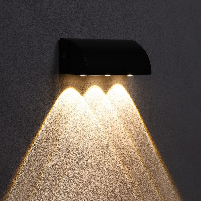 Светильник фасадный «Каскад», FSD-093, 3 Вт, 3000К, 3 луча, IP65, 220 В, металл, черный Светильник фасадный «Каскад», FSD-093, 3 Вт, 3000К, 3 луча, IP65, 220 В, металл, черный