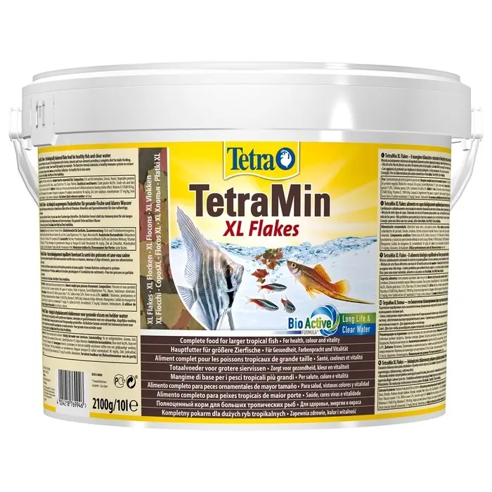 Корм TetraMin XL для рыб, крупные хлопья, 10 л., 2.1 кг