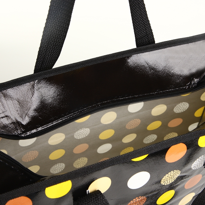 Сумка хозяйственная на молнии, цвет чёрный/разноцветный Сумка хозяйственная на молнии, цвет чёрный/разноцветный