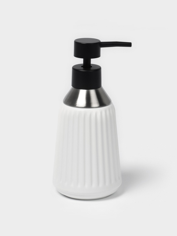 Набор для ванной Набор для ванной "Хром" 3 предмета (дозатор для мыла, стакан, мыльница)