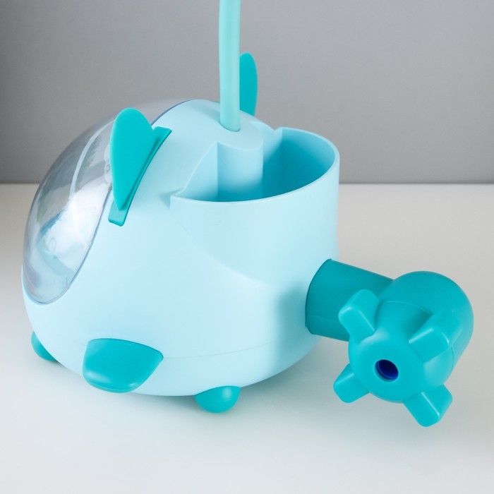 Настольная лампа "Милый мишка" LED 3,5Вт USB АКБ синий 12х15х32 см RISALUX