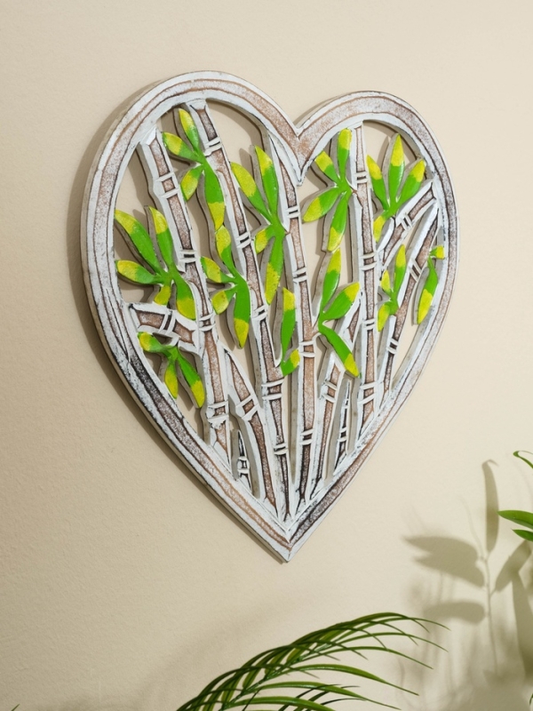 Панно резное МДФ "Сердце бамбук", 40х40х0,6 см