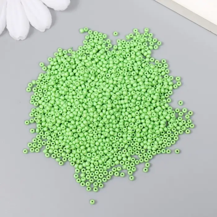 Бисер стекло 12/0  Бисер стекло 12/0 "Зелёная мята" 15 гр