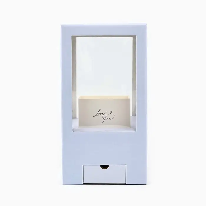 Коробка подарочная для цветов с вазой из МГК складная, упаковка, &laquo;Love&raquo;, 16&times;23&times;16 см