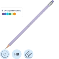 Карандаш чернографитный Borealis HB трехг, с ласт,в асс