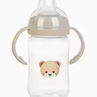 Поильник - непроливайка Baby Bear с силиконовым носиком, 270 мл., бежевый Mum&Baby
