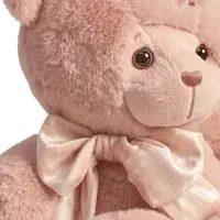 Мягкая игрушка "Медведь Ляля, с бантом", цвет пудровый, 25 см МЛяля/25/131-3
