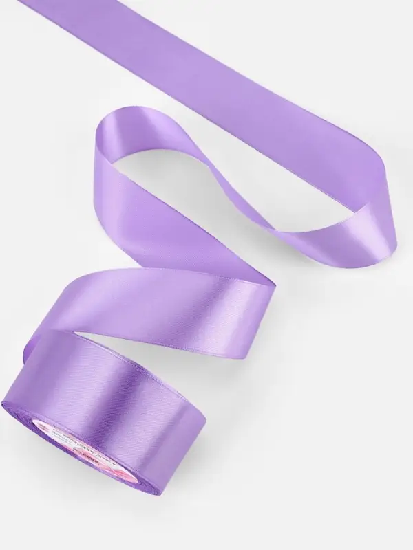 Лента атласная, 40 мм, 23&plusmn;1 м, сиреневая №21