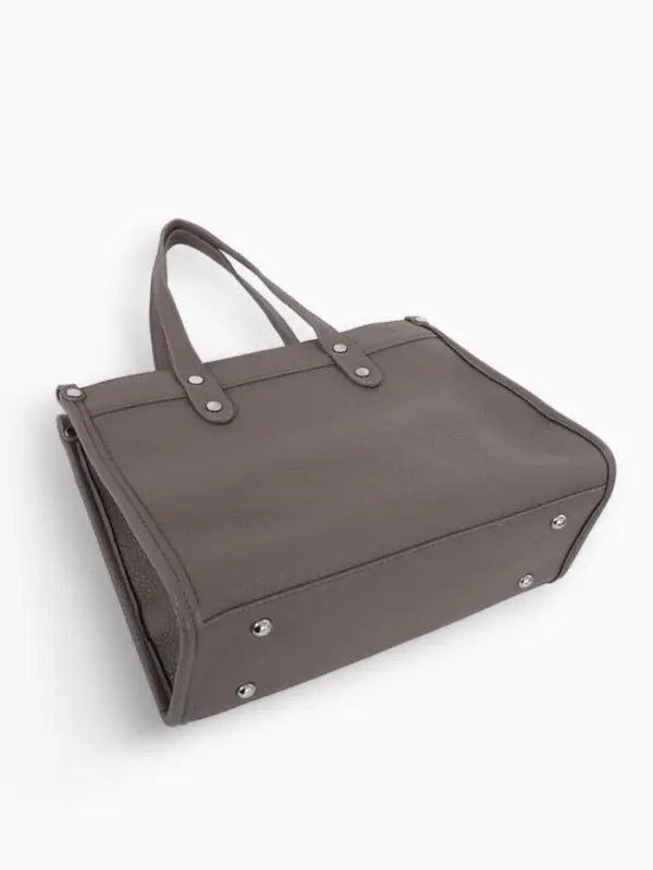 Сумка женская тоут TEXTURA на молнии, с кошельком, 30&times;10&times;24 см, тёмно-серый