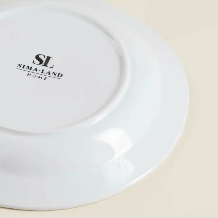 Тарелки SL Home &laquo;Винтаж фрэнч&raquo;, d=22.5 см, набор 2 шт., фарфор, белые