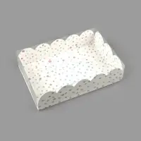 Коробка для печенья, кондитерская упаковка с пластиковой крышкой, &laquo;Счастье ждет тебя&raquo;, 20&times;30&times;8 см