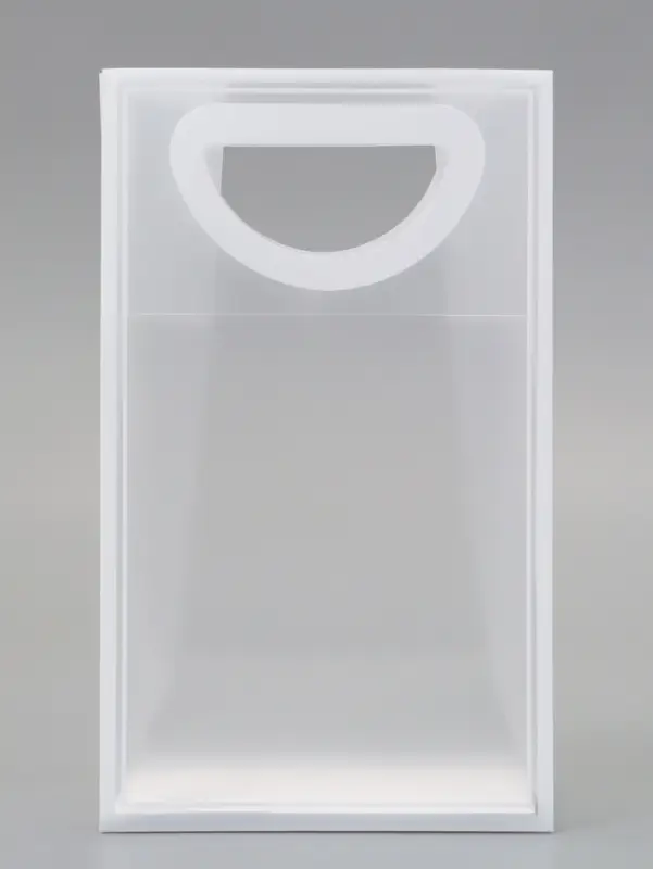 Пакет ПП с вырубной ручкой, прозрачный, 25&times;19&times;9 см, белый