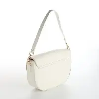 Сумка женская мессенджер TEXTURA на клапане, 23&times;6&times;15 см, белая