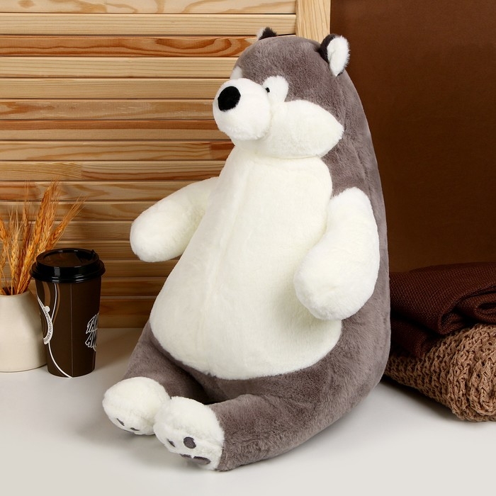 Мягкая игрушка «Хаски», 50 см, цвет серо-белый