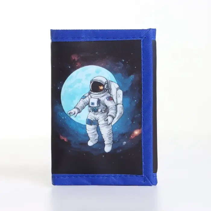 Кошелёк детский &laquo;Космонавт&raquo;, на липучке, Выбражулька, синий