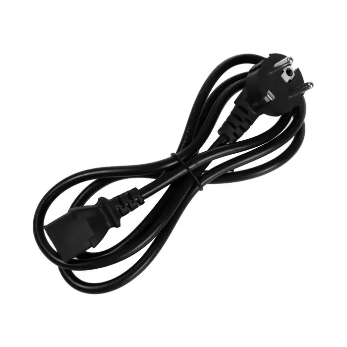 Кабель питания Luazon KDGN-005, Schuko - C13, 10 А, 1.5 м, трёхжильный, чёрный