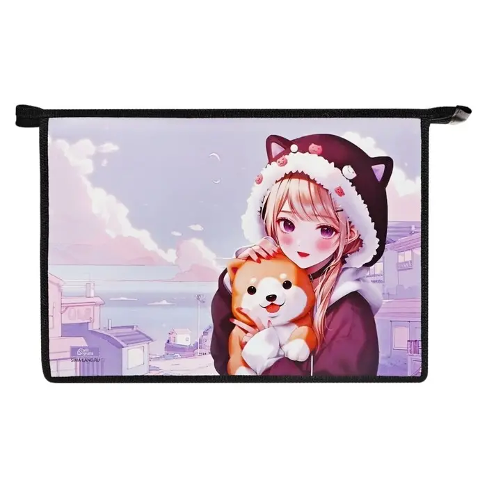 Папка для труда, А4, пластиковая, 32.5×23×10 см «Девочка с песиком» Папка для труда, А4, пластиковая, 32.5×23×10 см «Девочка с песиком»