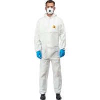 Комбинезон одноразовый защитн(65г/м2)с кап.JetaSafety JPC60 Elementбел рXXL