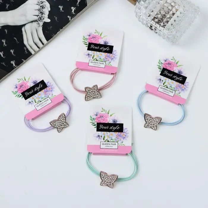 Резинка для волос Резинка для волос "Амелия" бабочка, 5 см, микс