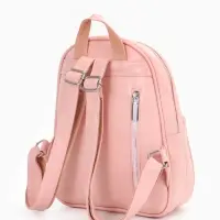 Рюкзак женский на молнии, с карманами, размер 24&times;12&times;30 см, розовый