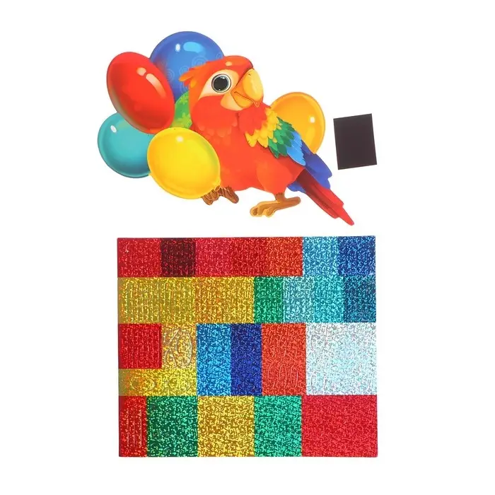 УЦЕНКА Мозаика стикерная форменная «Попугай с шарами» УЦЕНКА Мозаика стикерная форменная «Попугай с шарами»