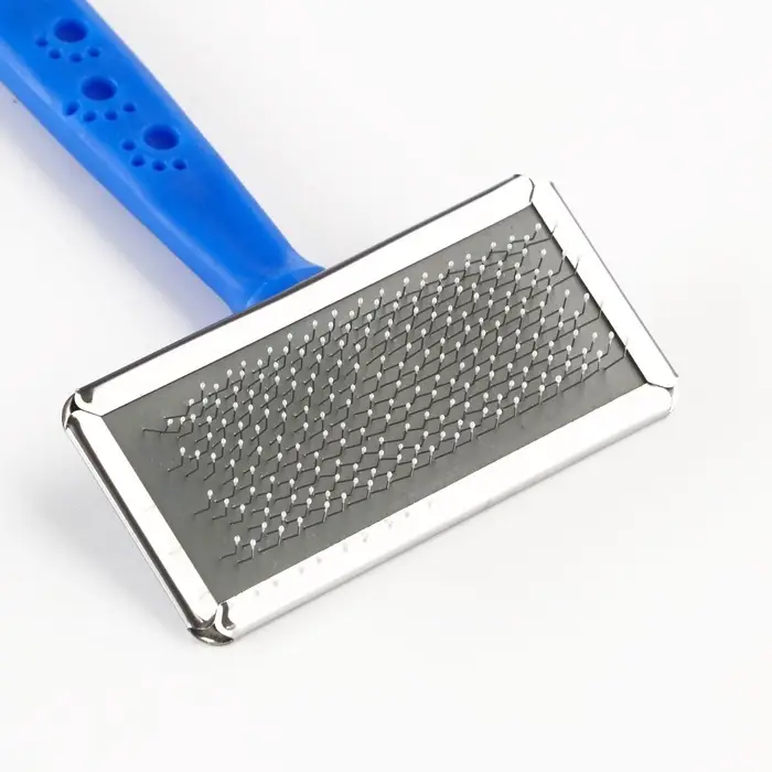 Пуходёрка &laquo;Лапки&raquo; средняя, 9&times;12 см, с каплями, синяя