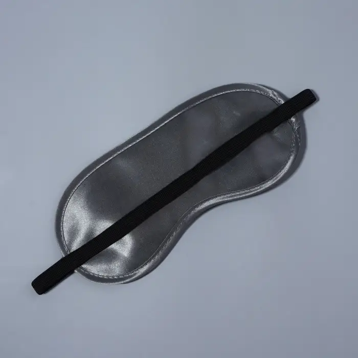 Маска для сна, сатиновая, резинка одинарная, 19×8.5 см, серая Маска для сна, сатиновая, резинка одинарная, 19×8.5 см, серая