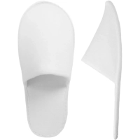 Тапочки Люкс одноразовые махровые закрытый мыс белые 50 пар/уп