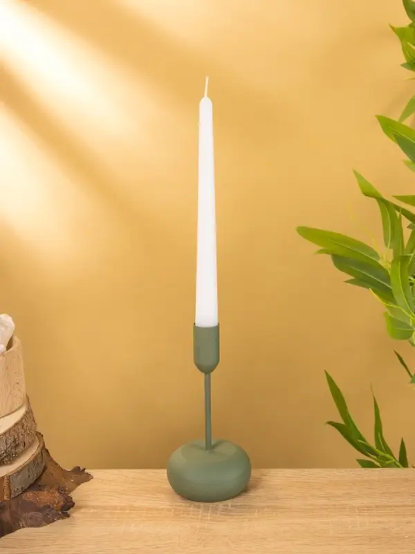 Подсвечник на 1 свечу текстурный  Подсвечник на 1 свечу текстурный "Болотный" 8х8х15,5 см