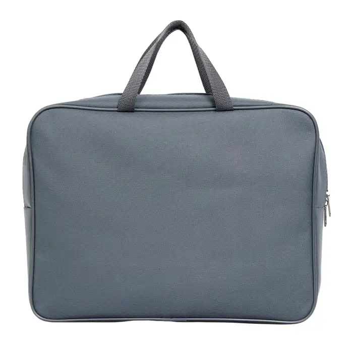 Папка с ручками А4, 360&times;270&times;80 мм, текстильная, внутренний карман, серый 1Ш48