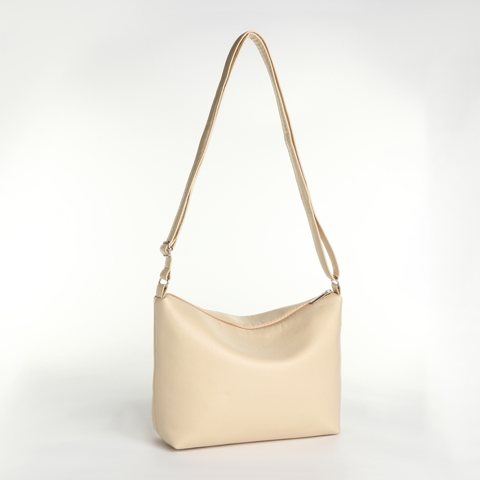 Кросс-боди на молнии, цвет бежевый Кросс-боди на молнии, цвет бежевый